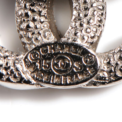 Chanel Crystal CC Earrings Silver 4 of 5