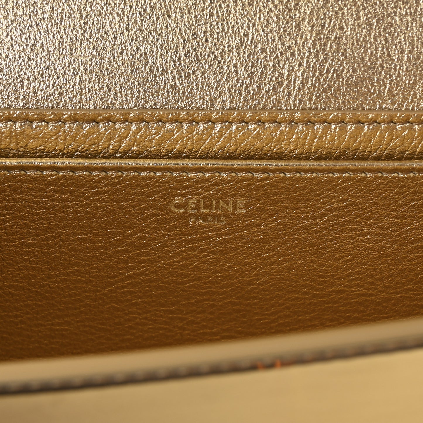 Laminated Clutch Gold