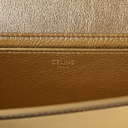 Celine Laminated Clutch Gold 6 of 7