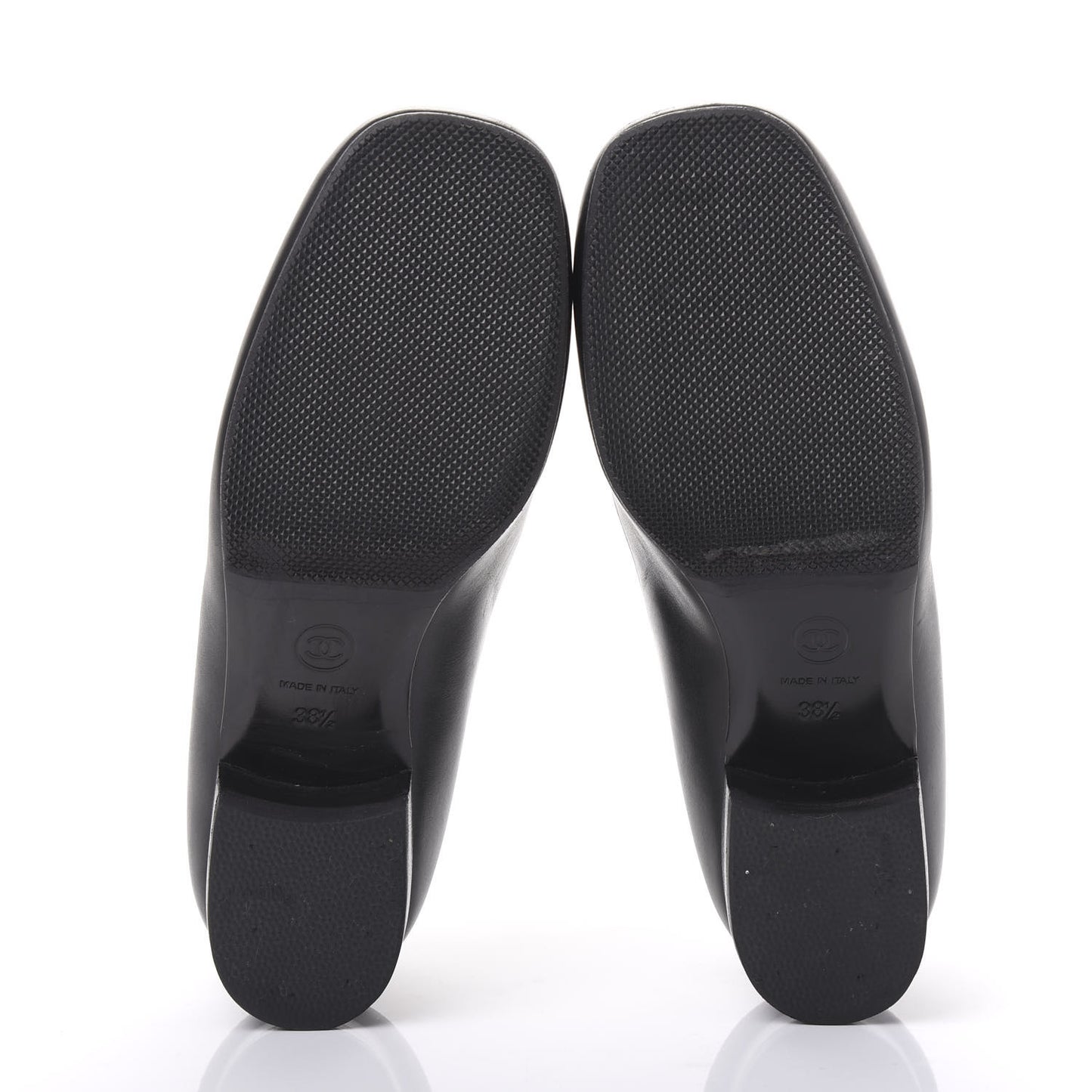 Calfskin CC Mocassin Loafers 38.5 Black