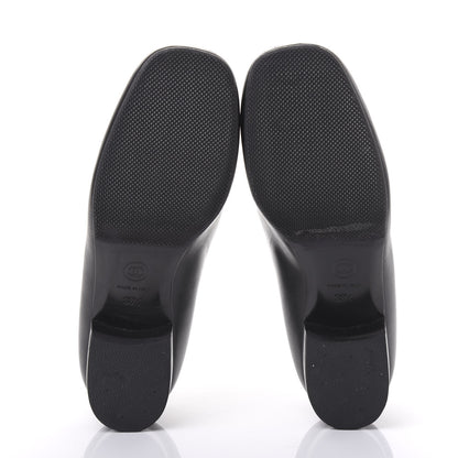 Chanel Calfskin CC Mocassin Loafers 38.5 Black 5 of 9