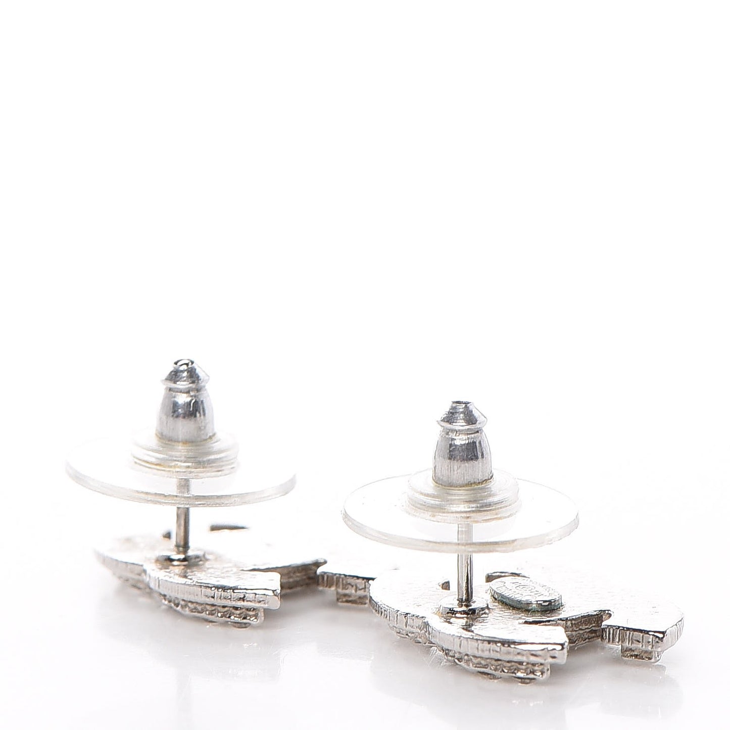 Crystal CC Earrings Silver