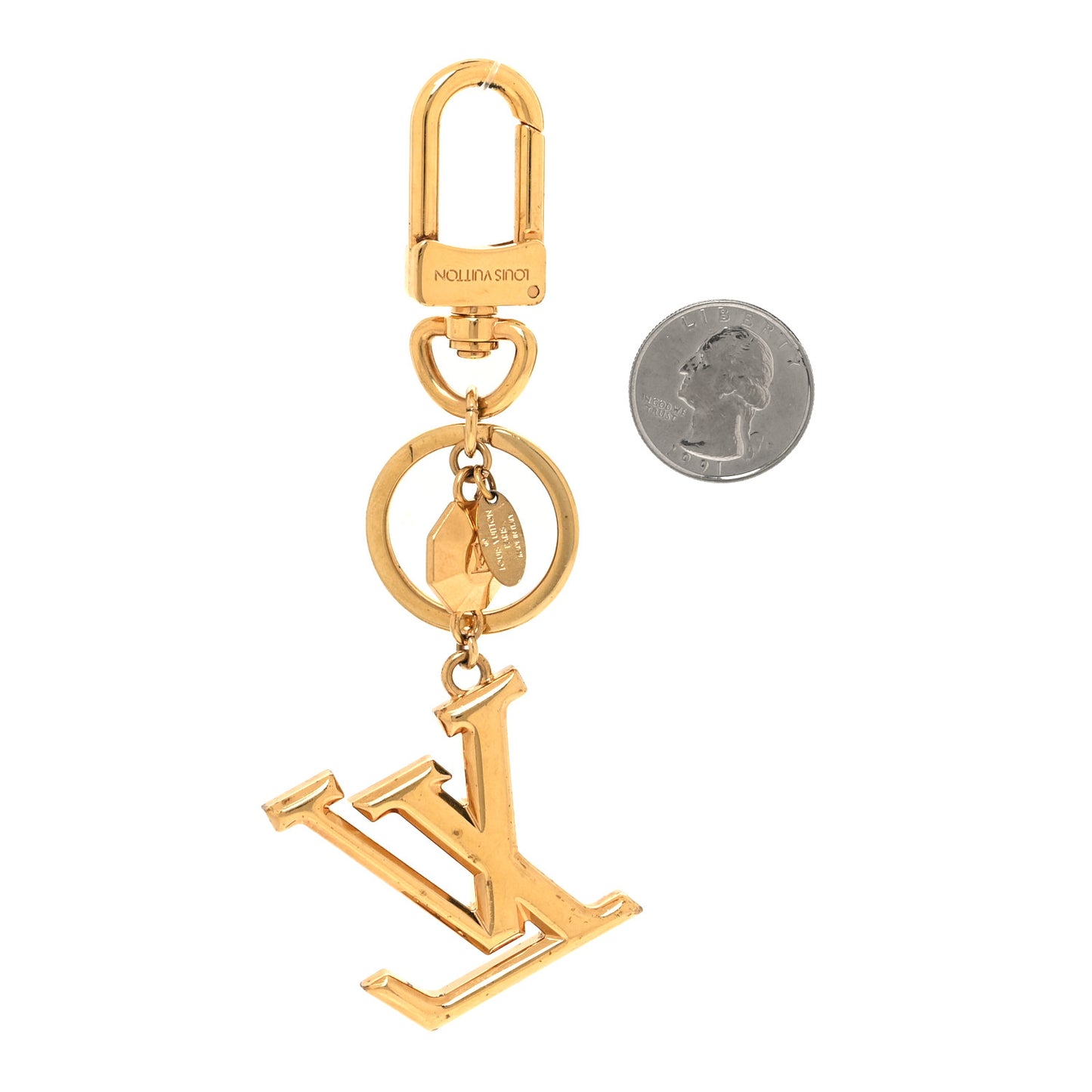 LV Facettes Bag Charm Key Holder Gold