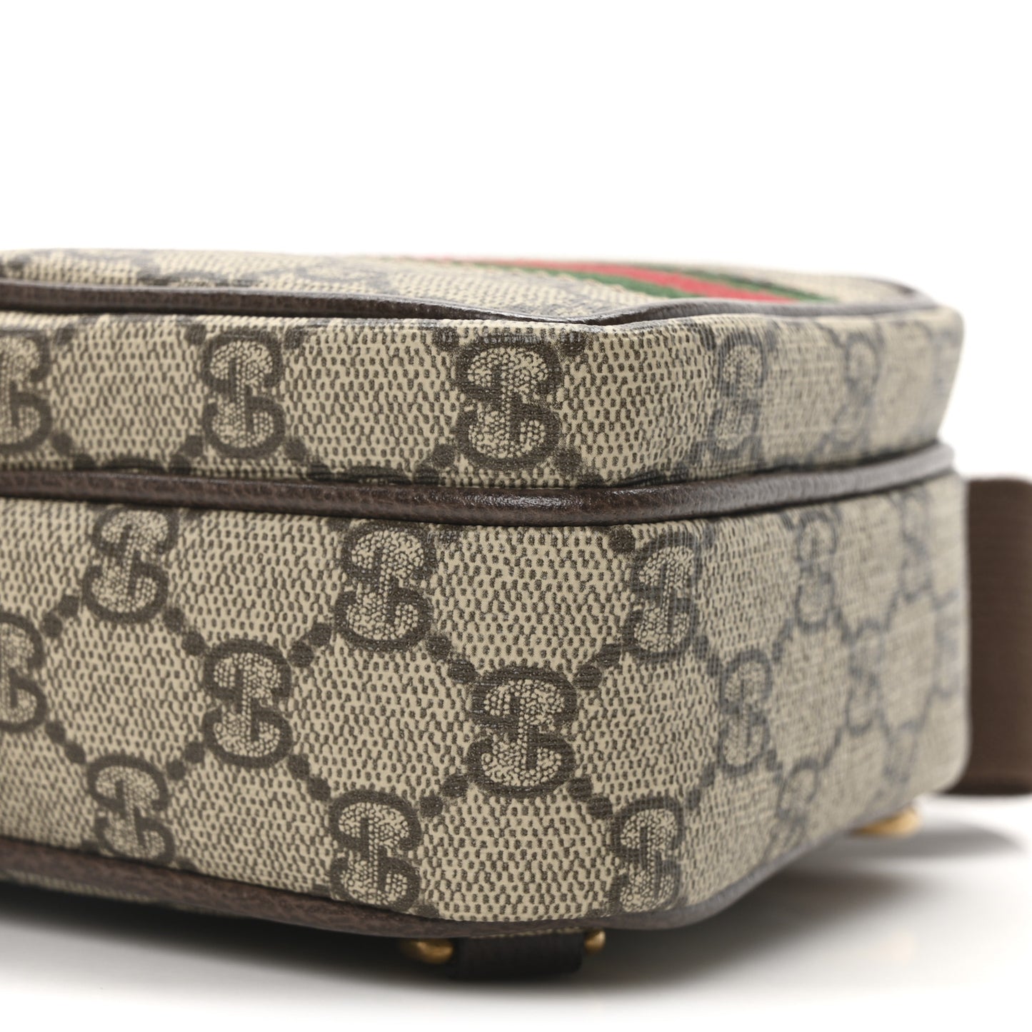 GG Supreme Monogram Web Mini Ophidia Messenger Brown
