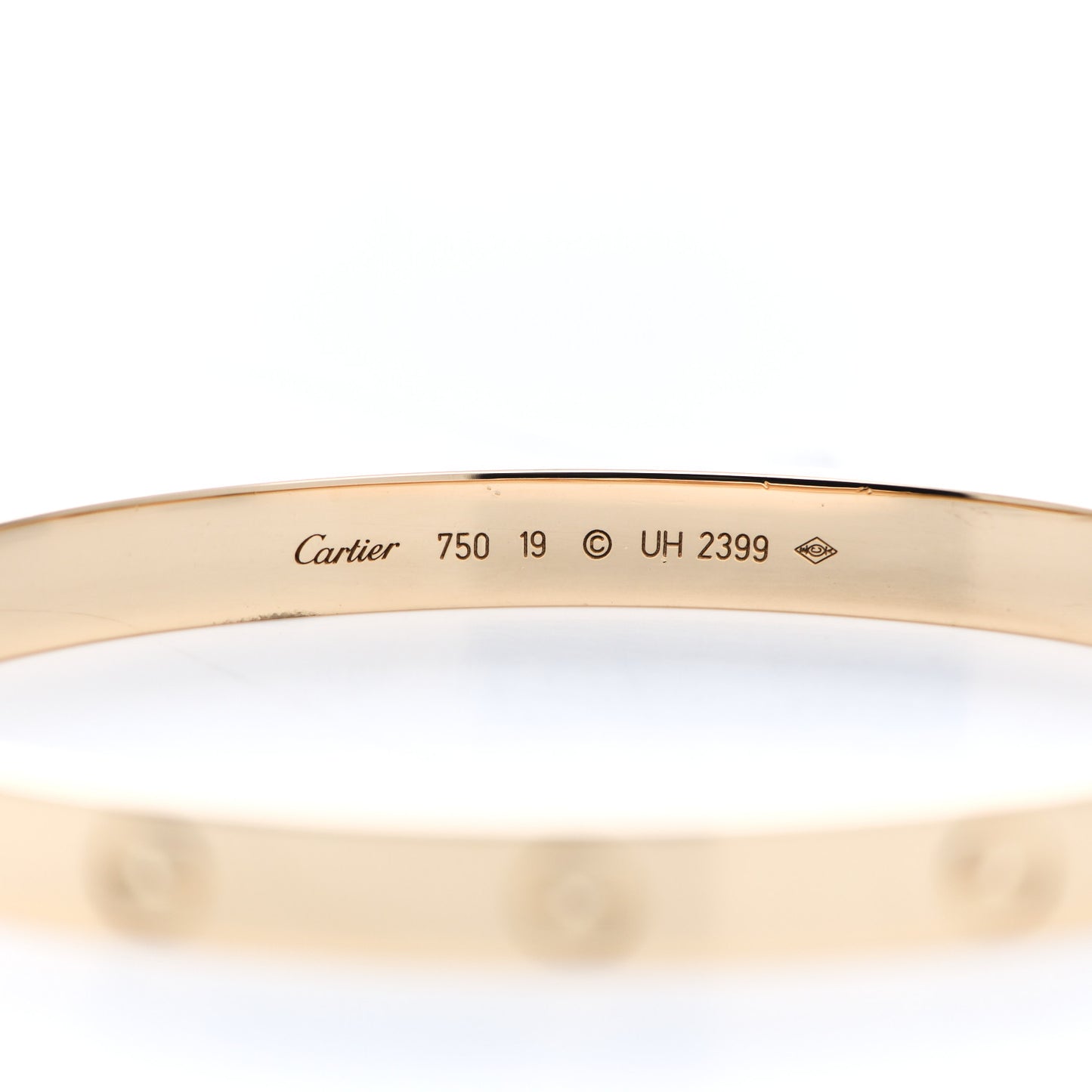18K Yellow Gold LOVE Bracelet 19