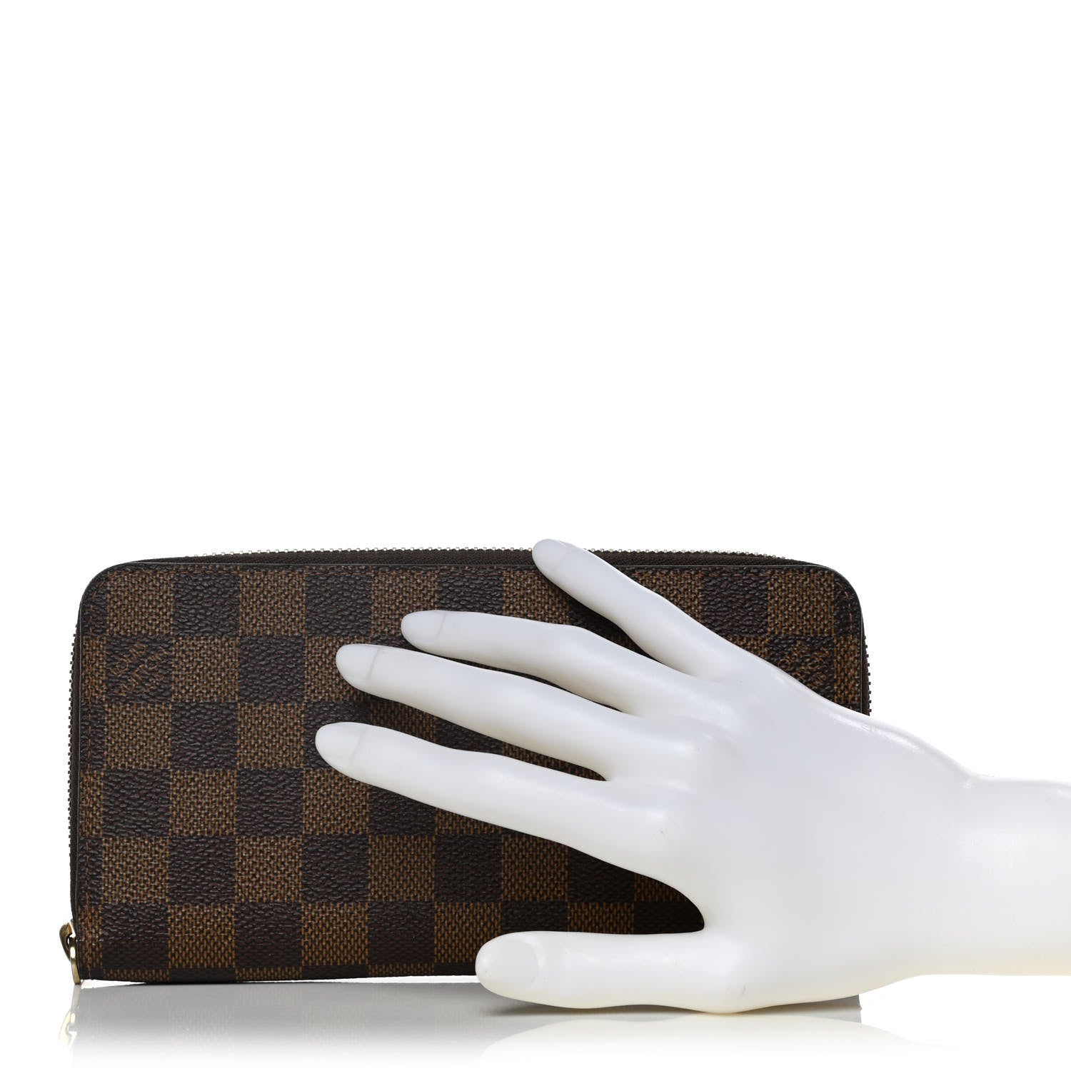 Louis Vuitton Damier Ebene Zippy Wallet Rose Ballerine 2 of 15