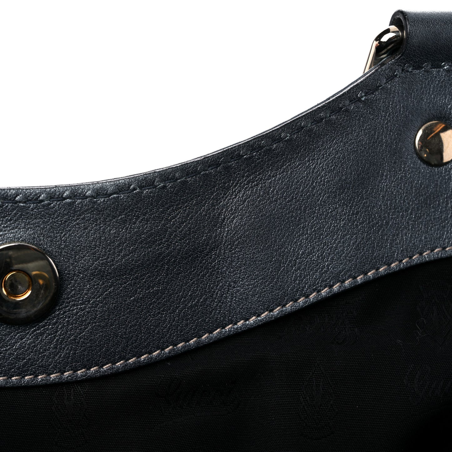 Metallic Guccissima Large Sukey Tote Blue