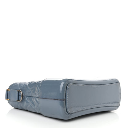 Chanel Patent Goatskin Quilted Medium Gabrielle Hobo Blue 4 of 11