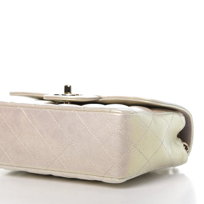 Chanel Iridescent Lambskin Quilted Mini Rectangular Flap Ivory 9 of 11