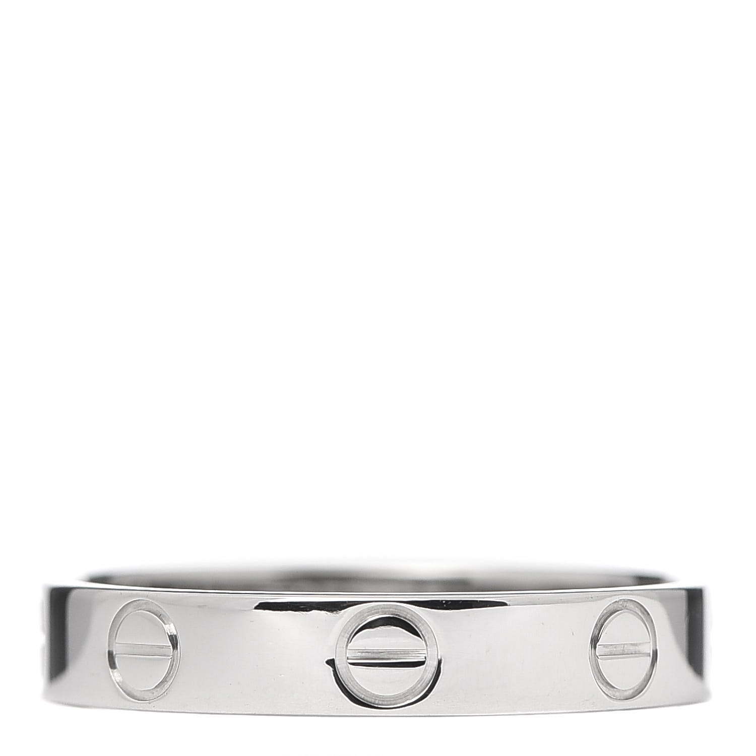 Cartier Platinum 3.5mm LOVE Wedding Band Ring 55 7.25 1 of 4