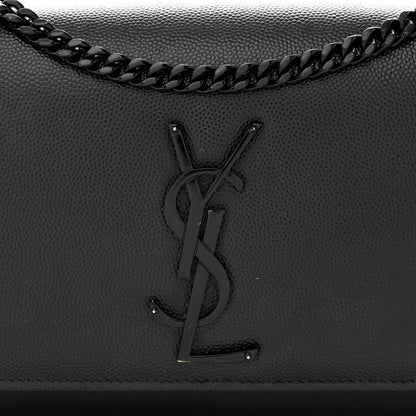 Saint Laurent Grain De Poudre Small Monogram Monochrome Kate Satchel Black 8 of 11