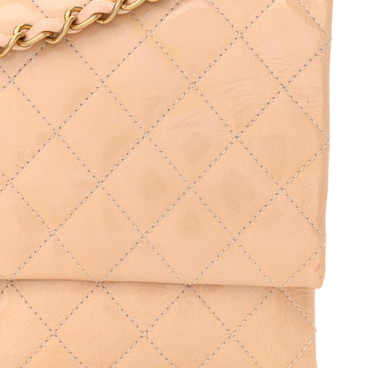 Chanel Patent Goatskin Quilted 3 Pocket Accordion Flap Light Beige 11 of 13