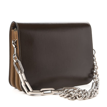 Mulberry Calfskin Crossboarded Clifton Flap Dark Brown 3 of 9