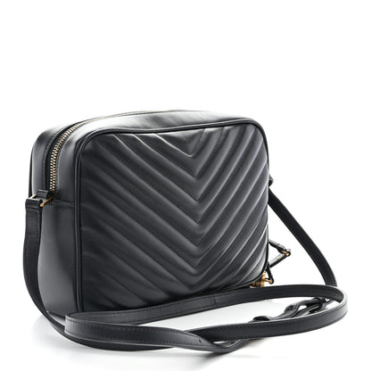 Saint Laurent Calfskin Matelasse Monogram Lou Camera Bag Storm 2 of 9