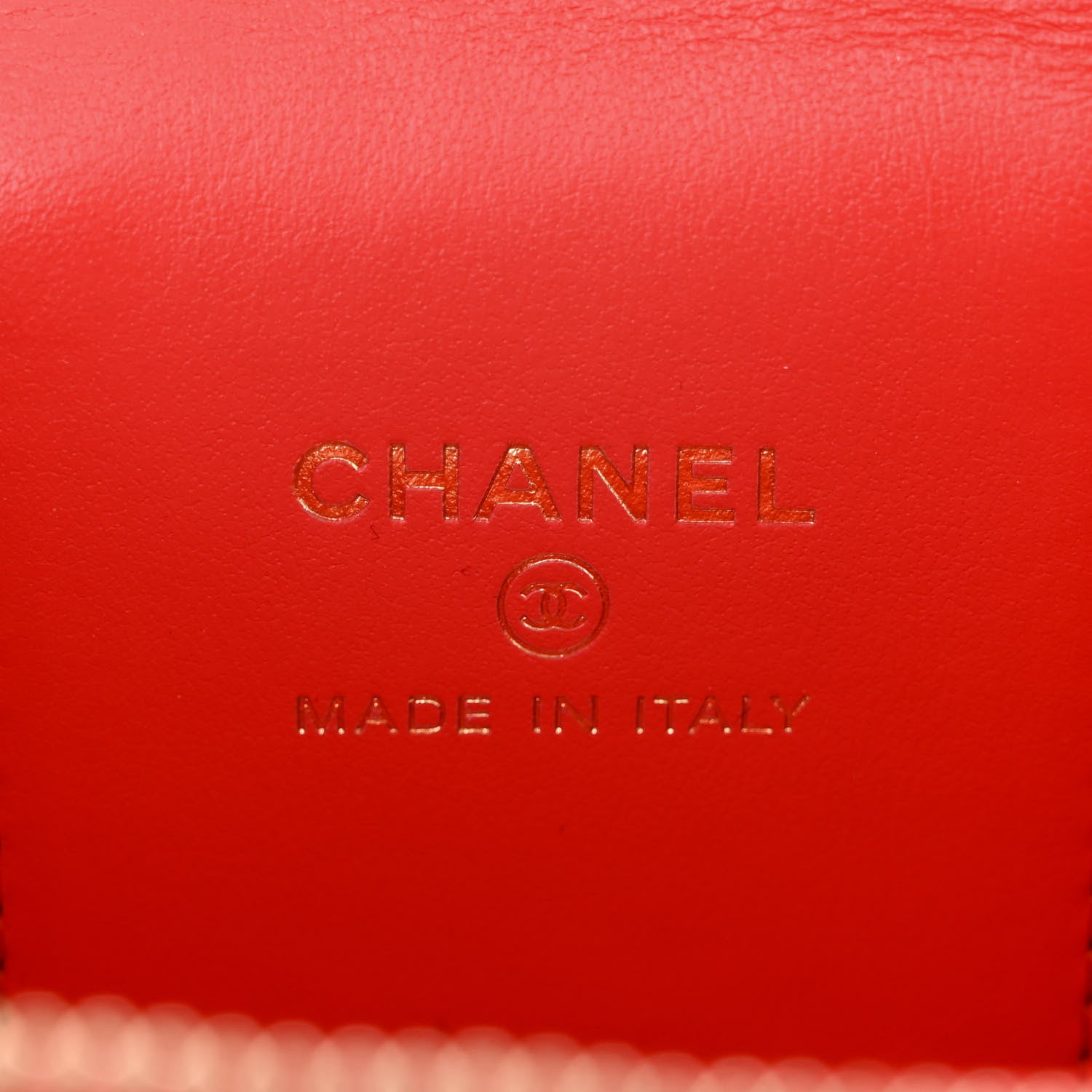 Chanel Caviar Quilted Mini Vanity Case With Chain Dark Pink 6 of 10