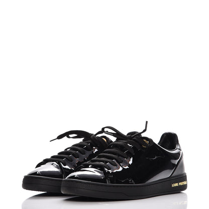 Louis Vuitton Patent Calfskin Frontrow Sneakers 37 Black 2 of 9