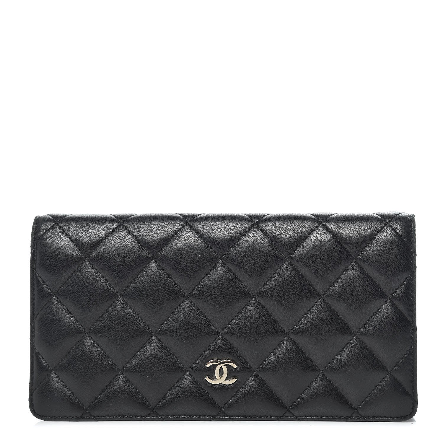 Chanel Lambskin Quilted Yen Wallet Black 1 of 16