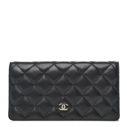 Chanel Lambskin Quilted Yen Wallet Black 1 of 16