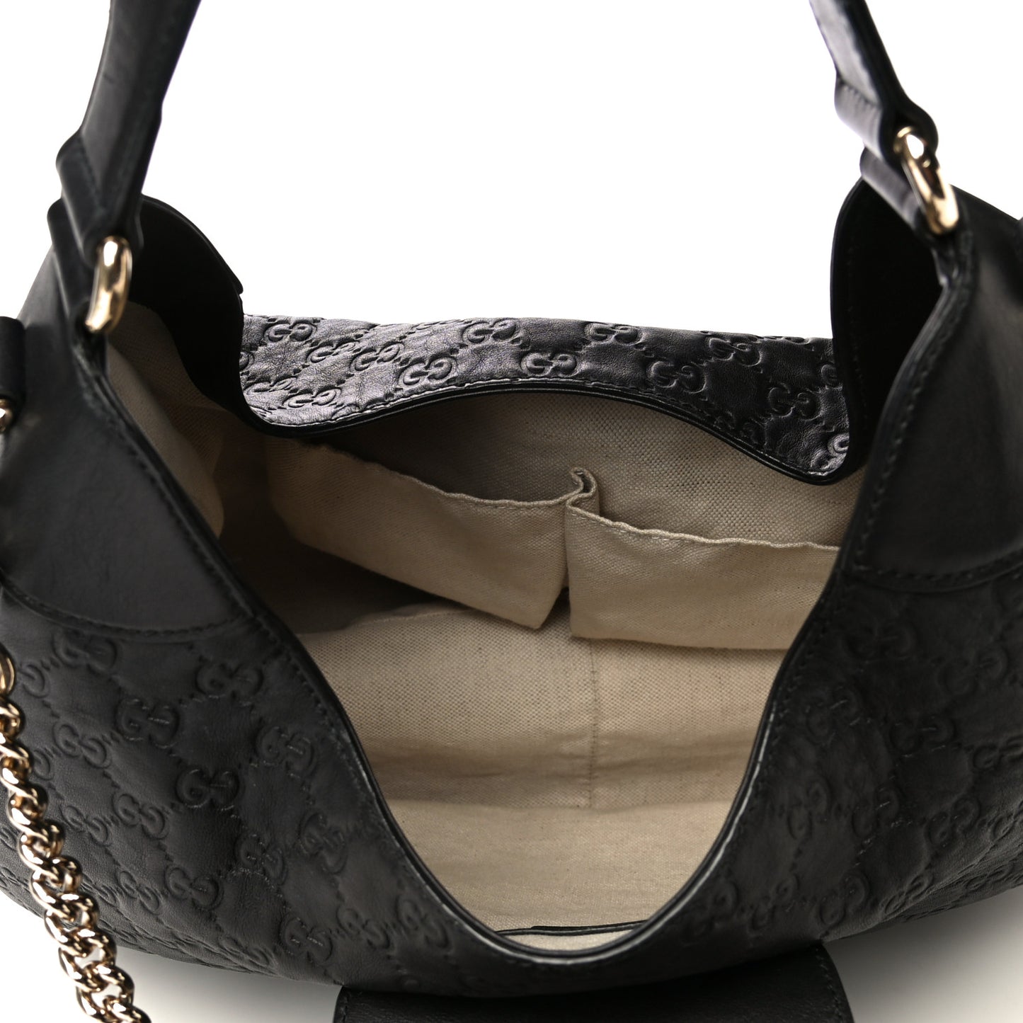 Guccissima Medium Emily Hobo Black