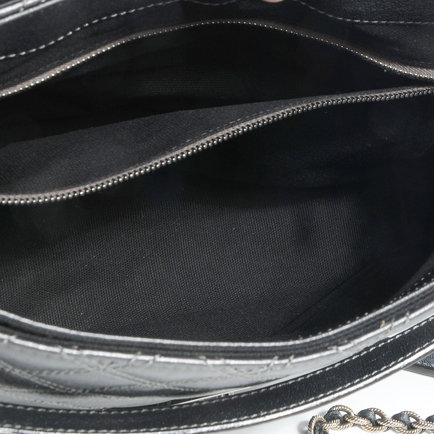 Marc Jacobs Lacquered Lambskin Baroque The XL Single Flap Pearl Anthracite 9 of 10