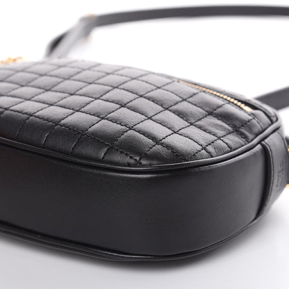 Celine Calfskin Quilted Small C Charm Bag Black 9 of 11