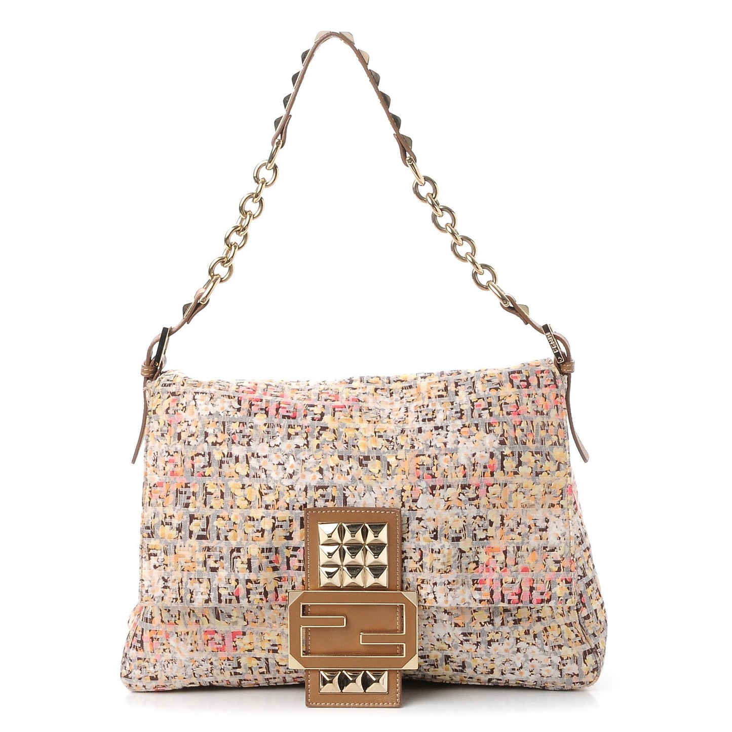 ENDI Zucchino Vitello Floral Studded Forever Mama Baguette Pesca Giallo Saddler