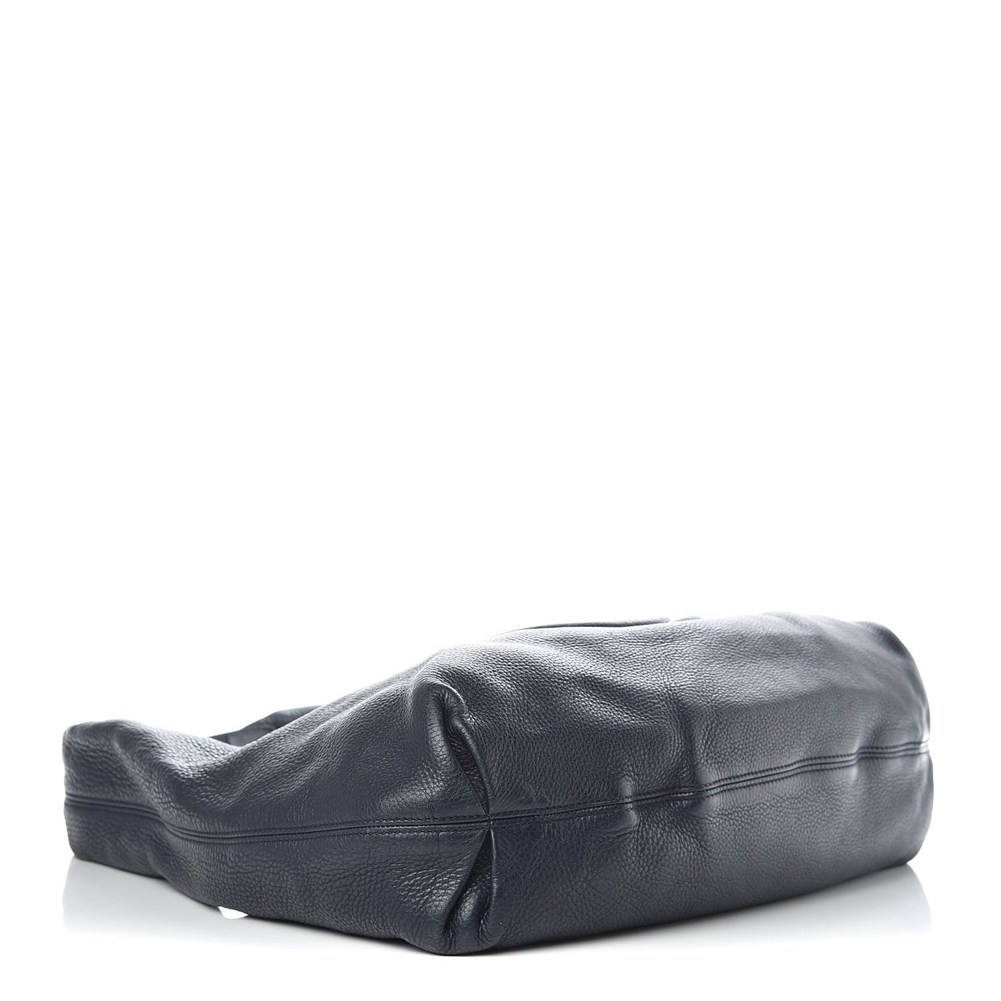 Pebbled Calfskin Large Soho Hobo Dark Blue