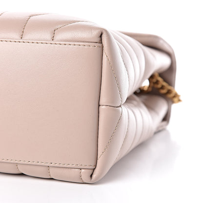 Saint Laurent Calfskin Y Quilted Monogram Medium Loulou Chain Satchel Light Natural 9 of 9