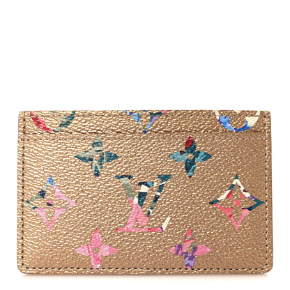 Louis Vuitton Metallic Monogram LV Garden Card Holder Gold 1 of 6