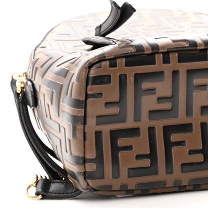 Fendi Vitello Bi-Color FF 1974 Embossed Mini Backpack Maya Black 8 of 9