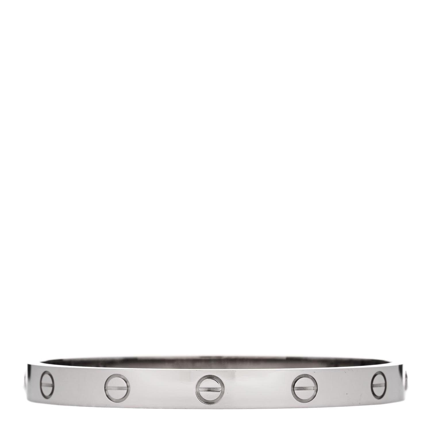 Cartier 18K White Gold LOVE Bracelet 17 2 of 8