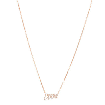 Tiffany 18K Rose Gold Diamond Mini Paloma's Graffiti Love Pendant Necklace 1 of 6
