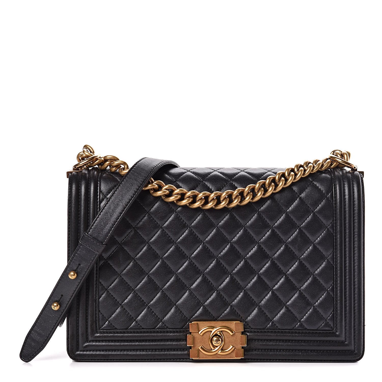 Chanel Lambskin Quilted New Medium Boy Flap Black 1 of 10