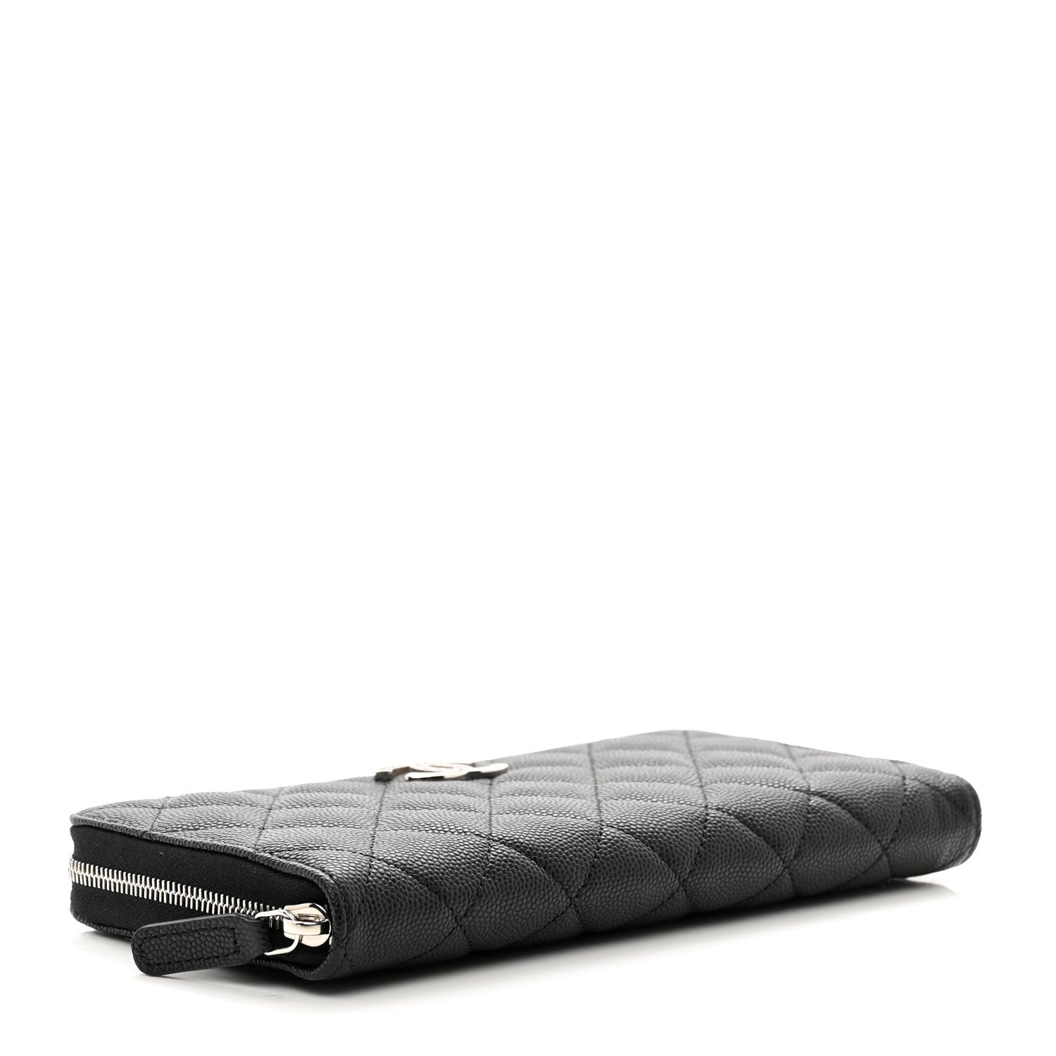 Chanel Caviar Quilted CC Logo Long Zipped Wallet Black 4 of 9