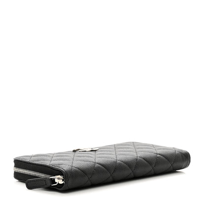 Chanel Caviar Quilted CC Logo Long Zipped Wallet Black 4 of 9