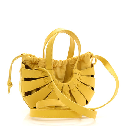 Bottega Veneta French Calfskin Small Shell Bag Yellow 3 of 11