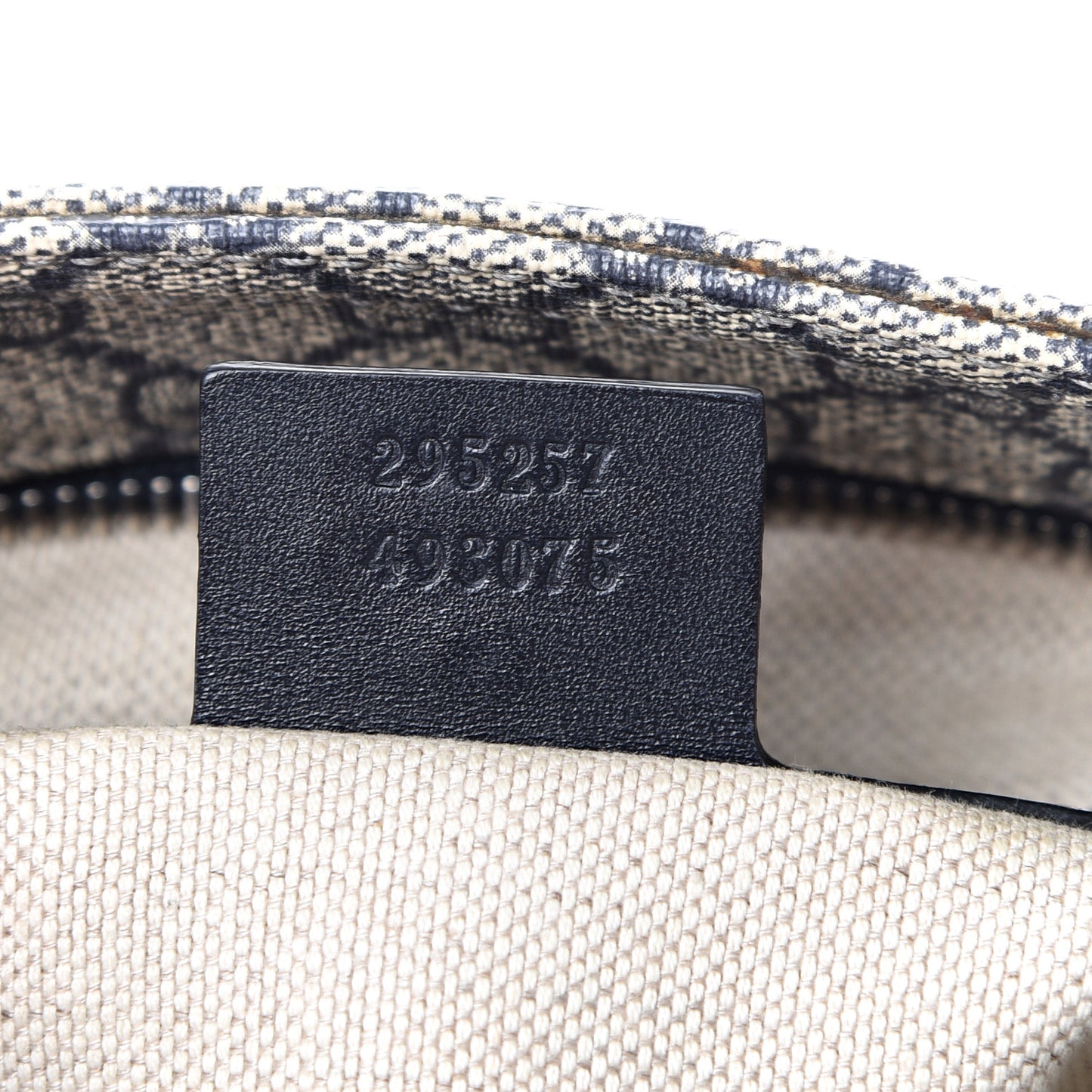 GG Supreme Monogram Small Flat Side Zip Messenger Bag Beige Blue