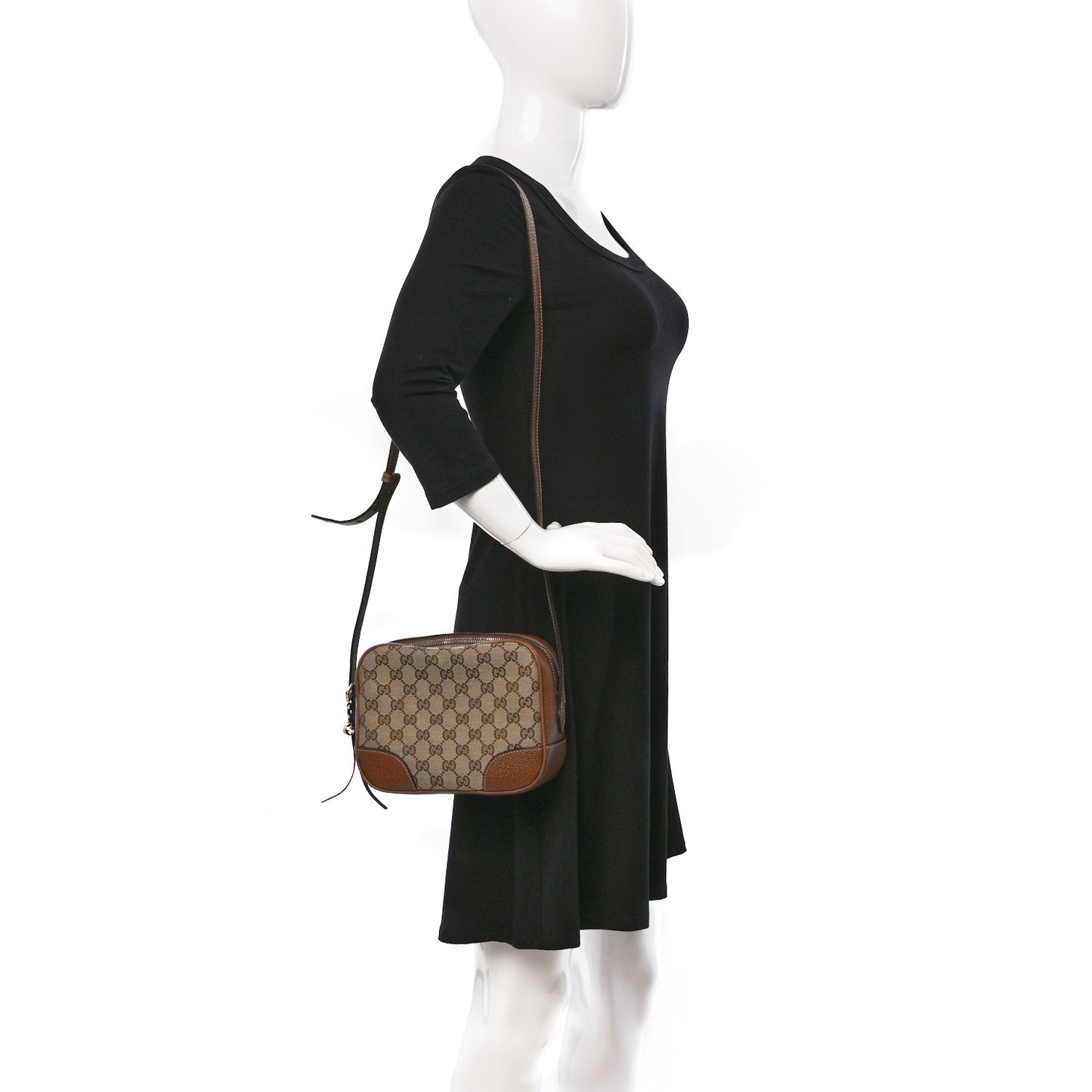 Monogram Mini Bree Messenger Bag Beige Tabacco