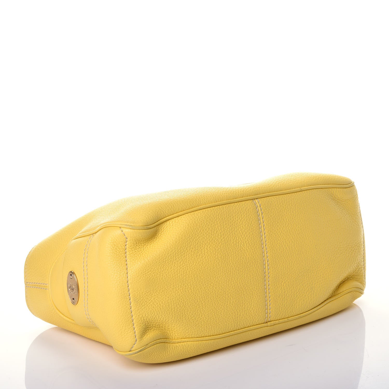 Celine Calfskin Boogie Satchel Yellow 4 of 9