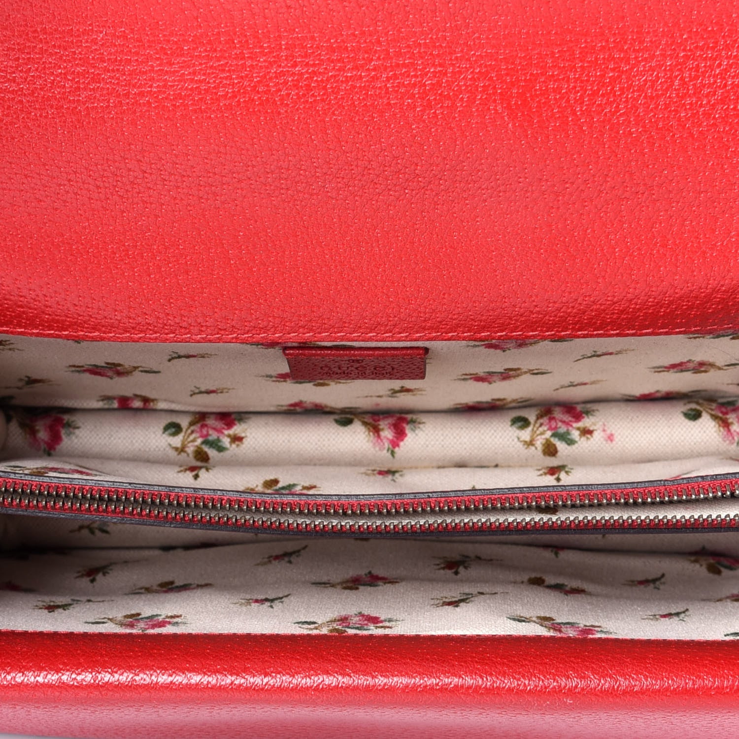 Gucci Calfskin Web Floral Embroidered Small Dionysus Shoulder Bag Hibiscus Red 5 of 9