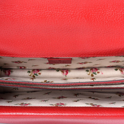 Gucci Calfskin Web Floral Embroidered Small Dionysus Shoulder Bag Hibiscus Red 5 of 9
