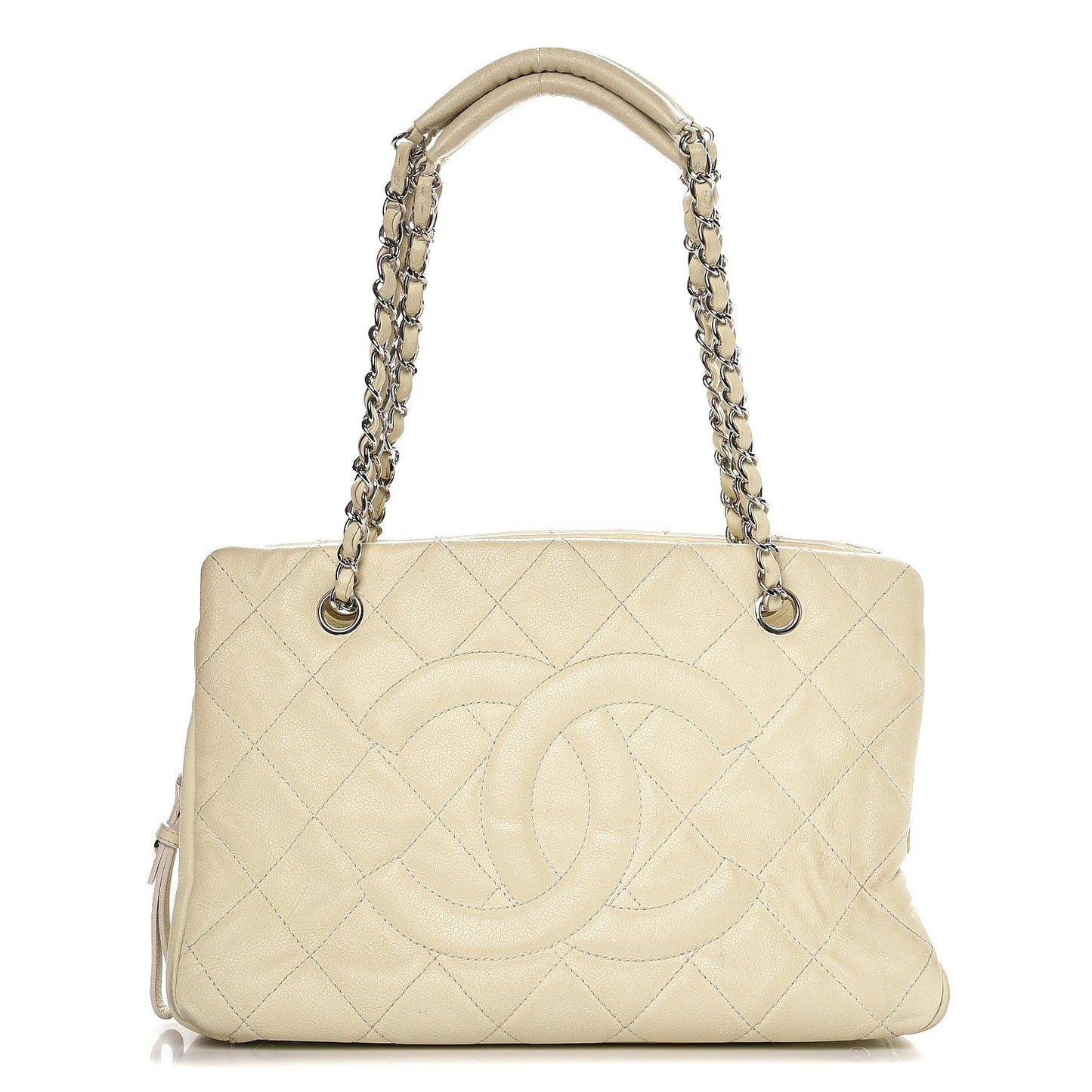 Caviar CC Timeless Soft Tote Off White