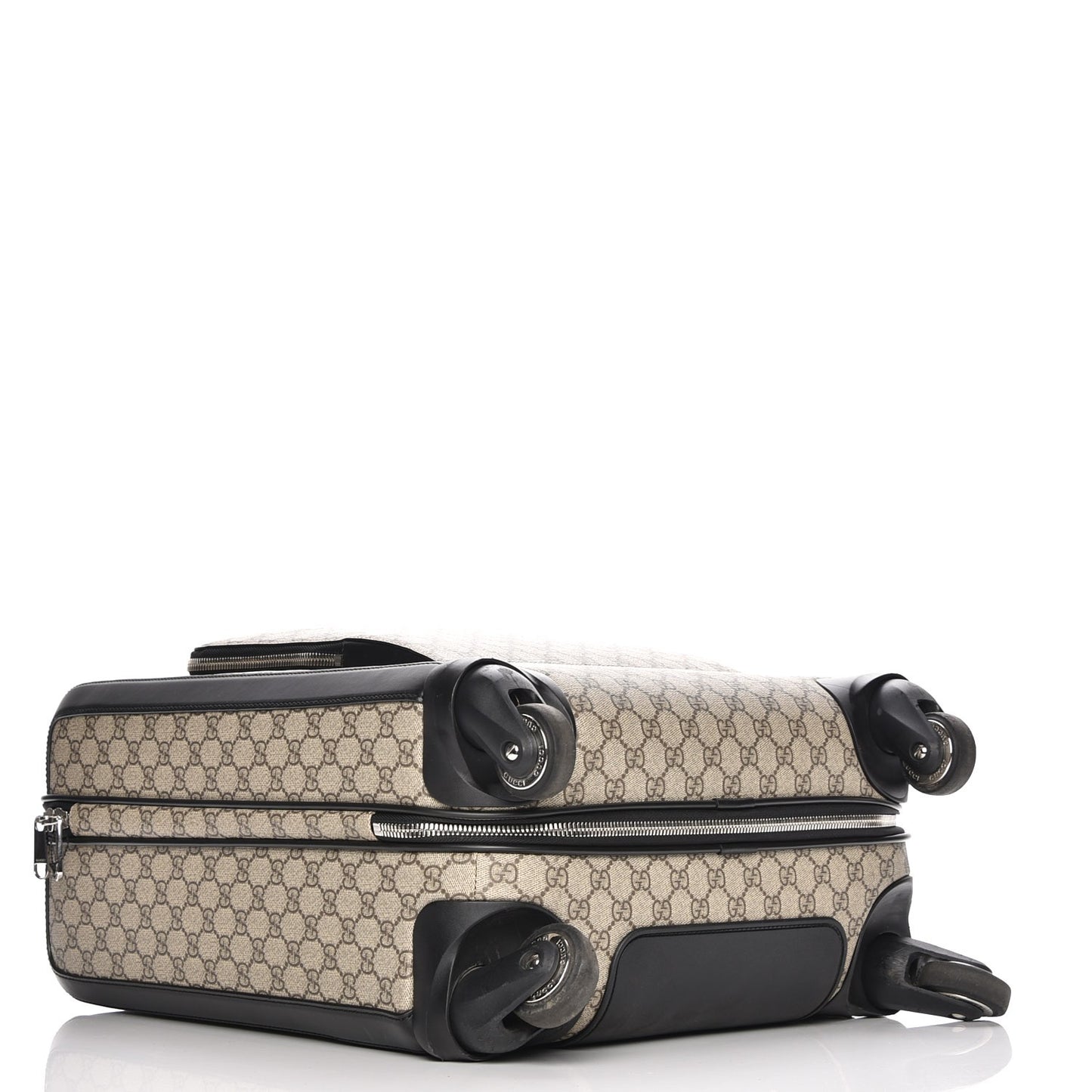 GG Supreme Monogram Calfskin Carry On Trolley Beige Ebony Black