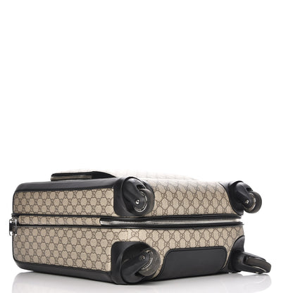 Gucci GG Supreme Monogram Calfskin Carry On Trolley Beige Ebony Black 4 of 12
