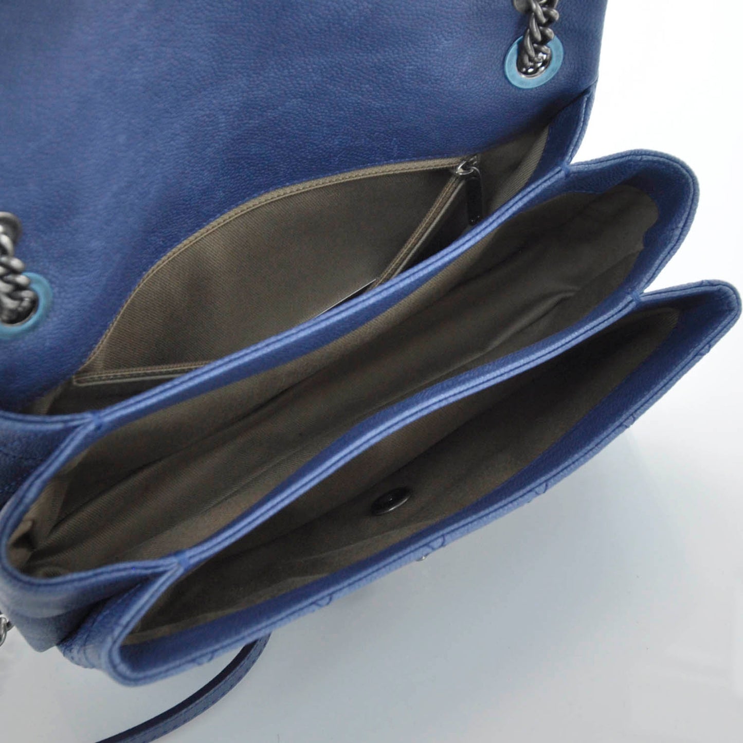 Caviar Quilted Medium Simply CC Flap Blue