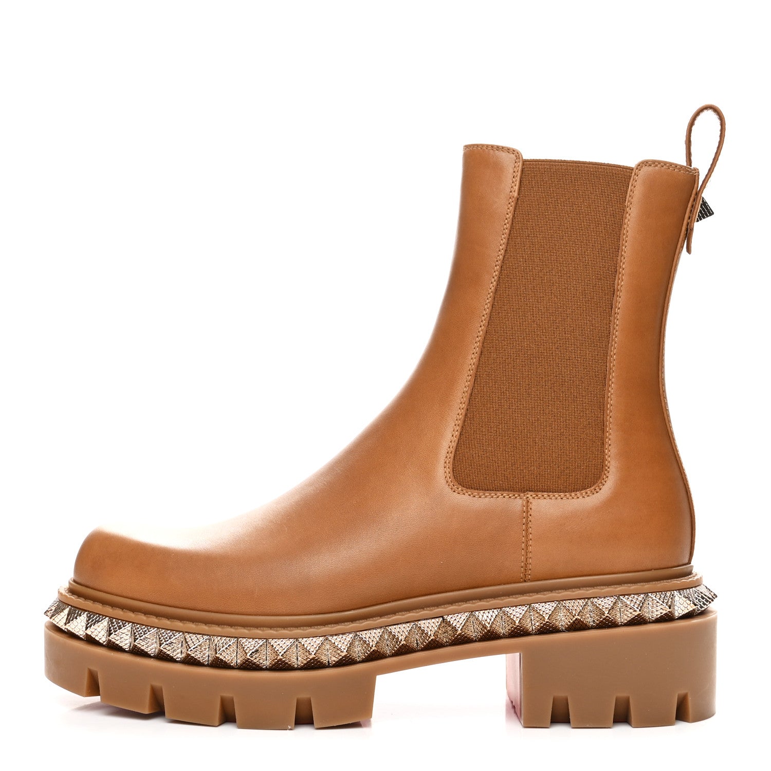 Christian Louboutin Calfskin Studs Emilia Pyraclou Boots 37.5 Terra 1 of 9