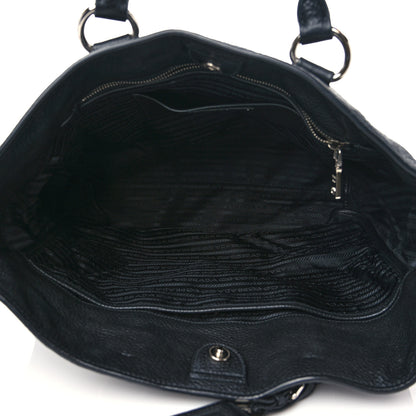 Prada Vitello Daino Tote Black 5 of 8