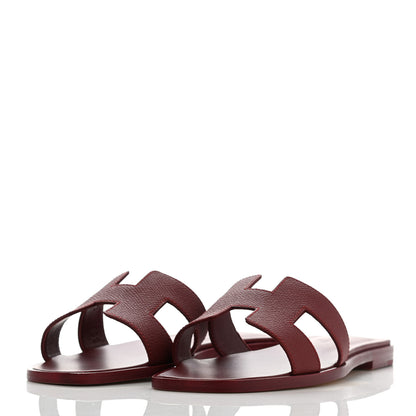 Hermes Epsom Oran Sandals 36.5 Rouge H 3 of 10