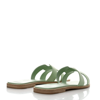 Hermes Epsom Oran Sandals 40 Vert Jade 4 of 9