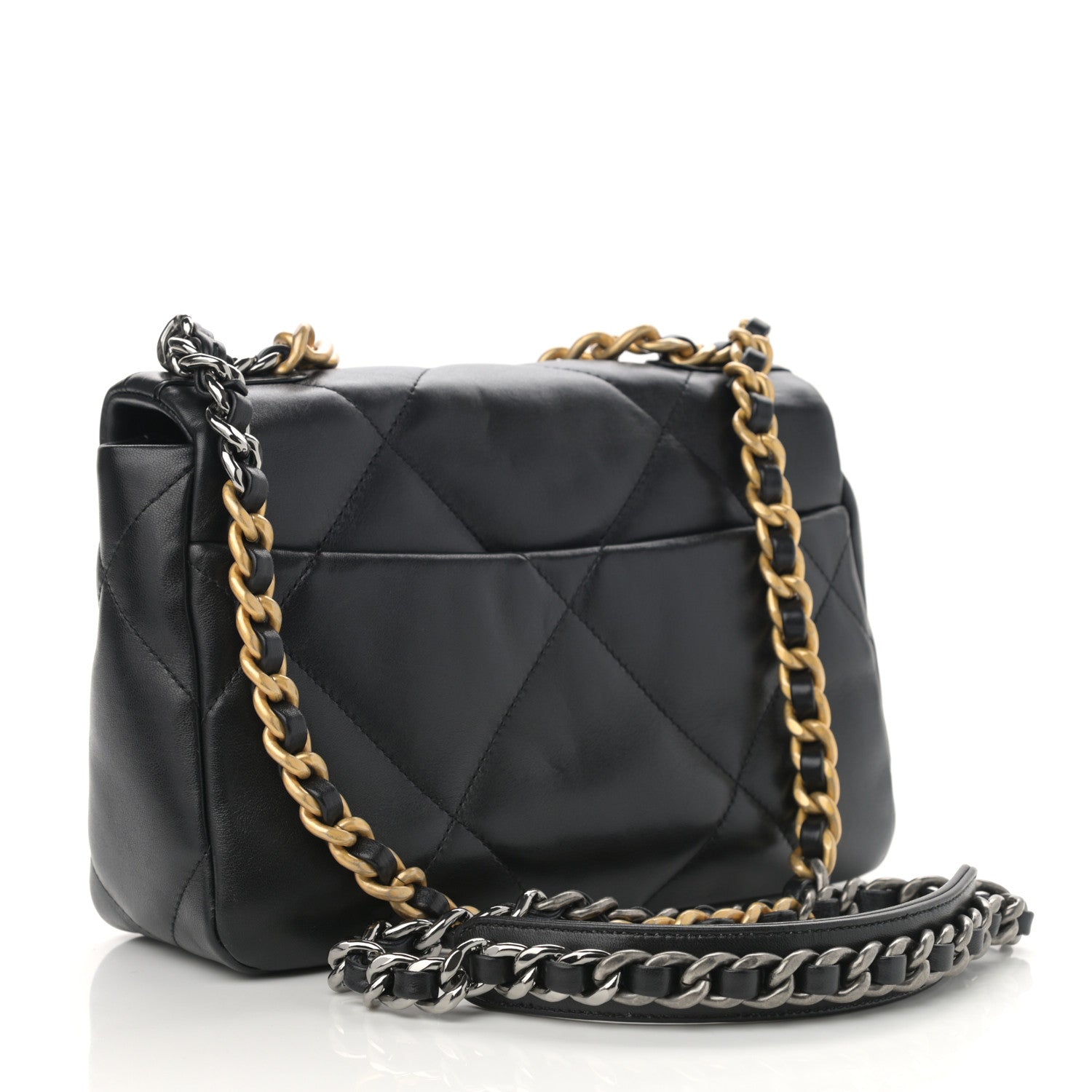 Chanel Lambskin Quilted Medium Chanel 19 Flap Black 3 of 9